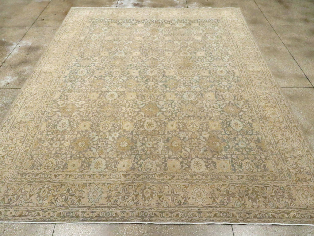 Antique Persian Tabriz Room Size Carpet, No.29053 - Gss