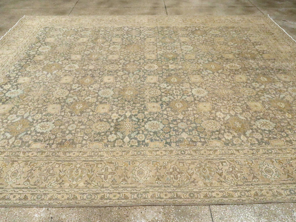Antique Persian Tabriz Room Size Carpet, No.29053 - Gss