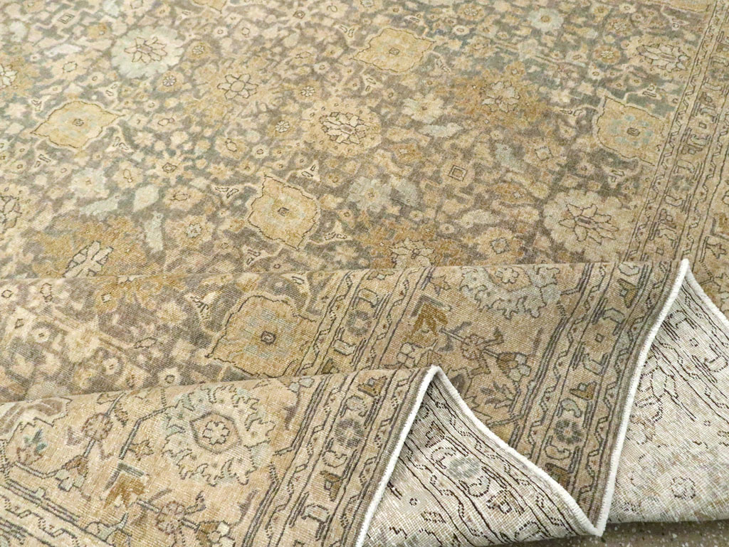 Antique Persian Tabriz Room Size Carpet, No.29053 - Gss