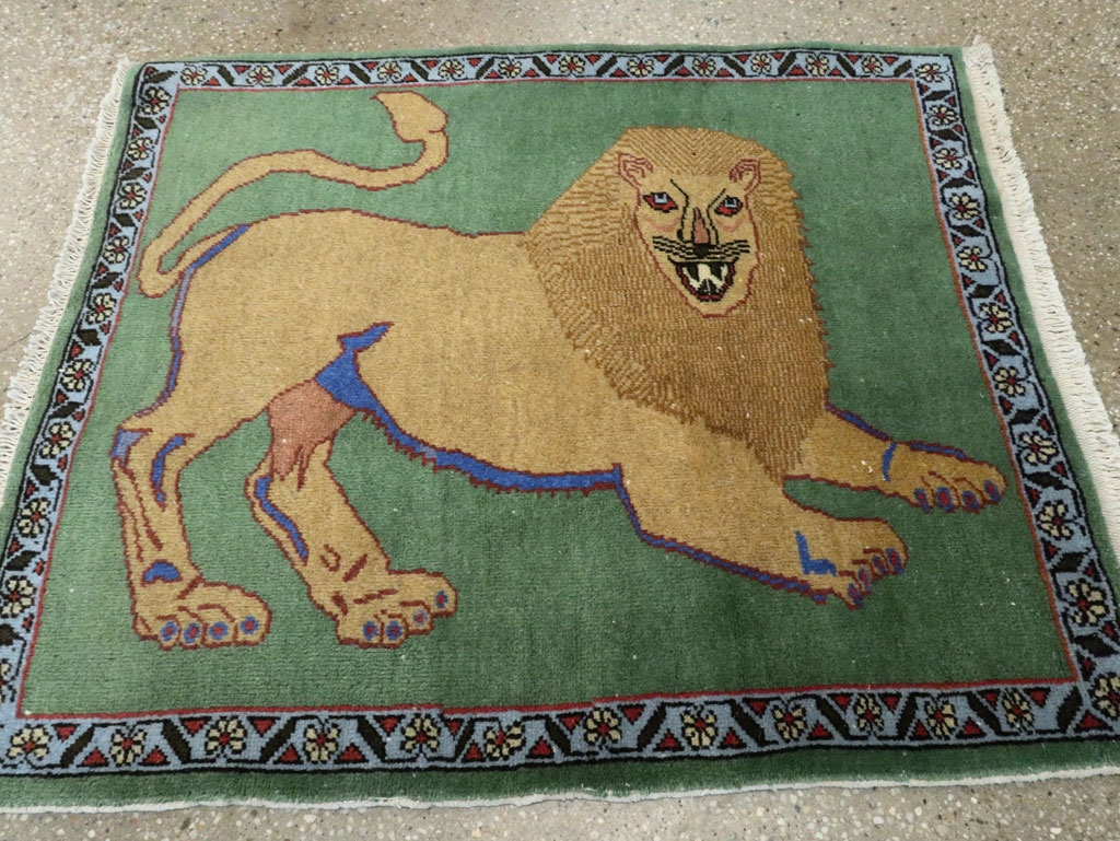 Vintage Persian Pictorial Tabriz Rug (Pair: 2 of 2), No.29060 - Gss