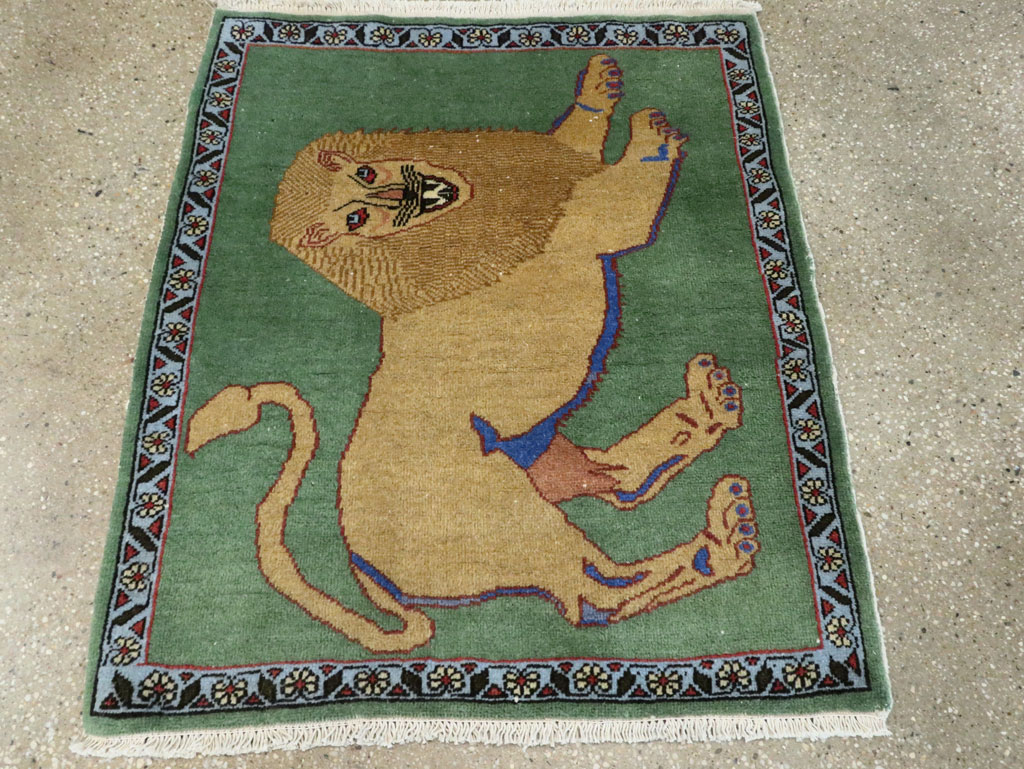 Vintage Persian Pictorial Tabriz Rug (Pair: 2 of 2), No.29060 - Gss