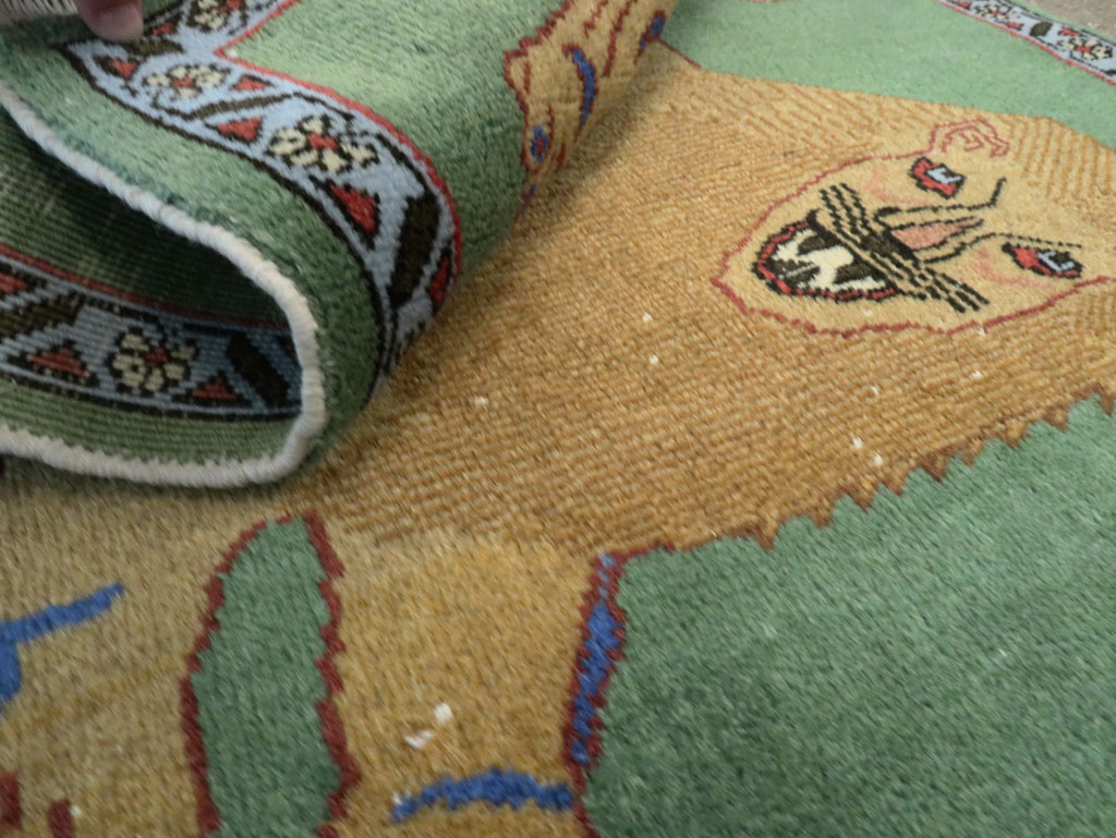 Vintage Persian Pictorial Tabriz Rug (Pair: 2 of 2), No.29060 - Gss