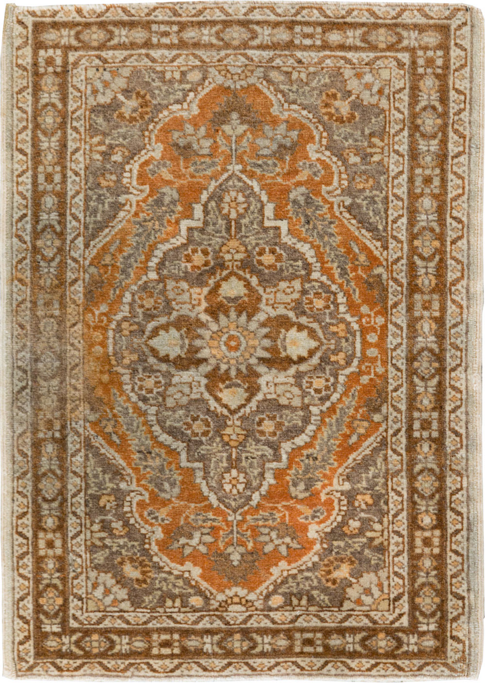 Vintage Persian Tabriz Throw Rug, No.29063 - Gss