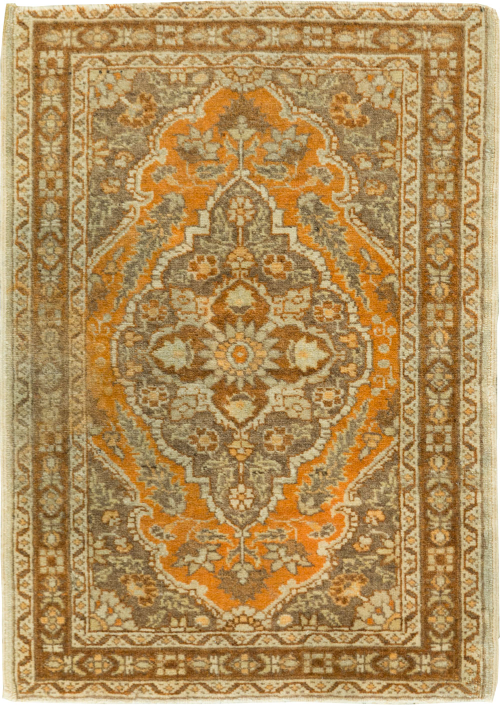 Vintage Persian Tabriz Throw Rug, No.29063 - Gss