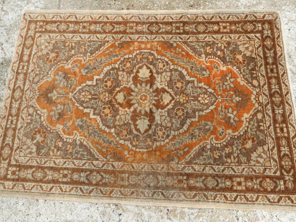 Vintage Persian Tabriz Throw Rug, No.29063 - Gss