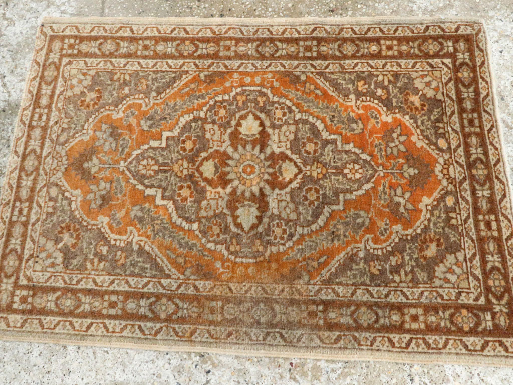 Vintage Persian Tabriz Throw Rug, No.29063 - Gss