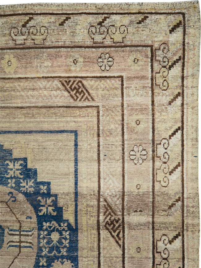 Antique East Turkestan Khotan Carpet, No.29064 - Gss