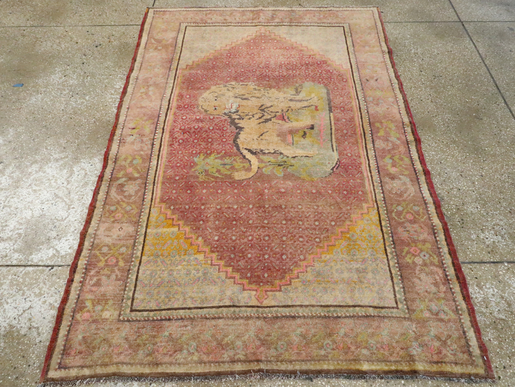 Vintage Pictorial Anatolian Rug, No.29066 - Gss