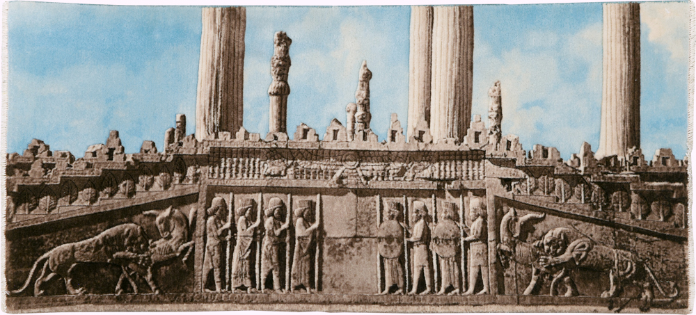 Vintage Persian Tabriz Pictorial Rug, No.29070 - Gss