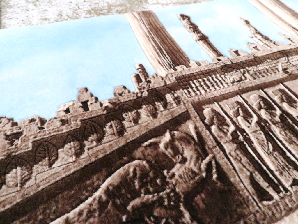 Vintage Persian Tabriz Pictorial Rug, No.29070 - Gss