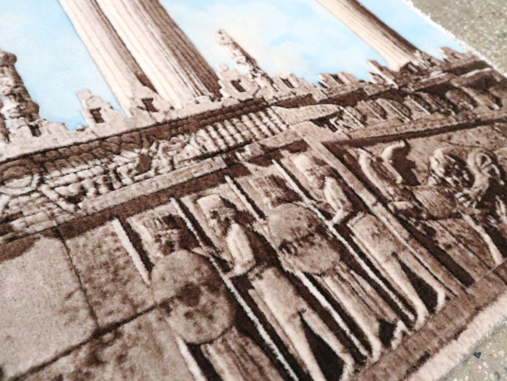 Vintage Persian Tabriz Pictorial Rug, No.29070 - Gss