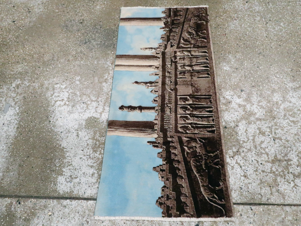 Vintage Persian Tabriz Pictorial Rug, No.29070 - Gss