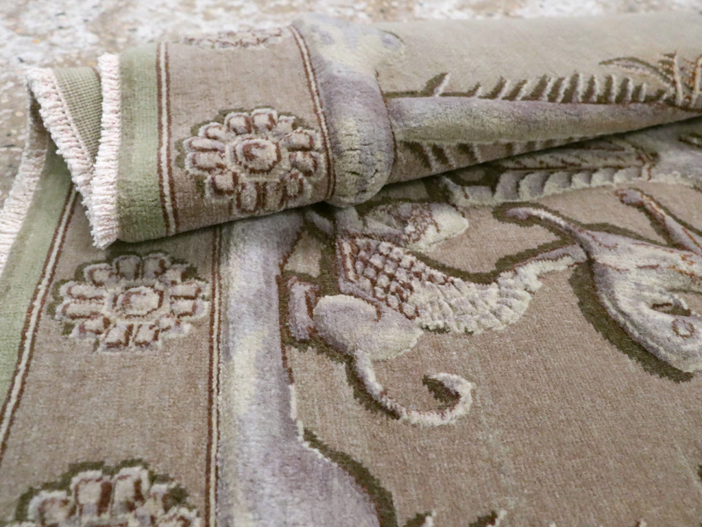 Vintage Persian Tabriz Pictorial Rug, No.29076 - Gss