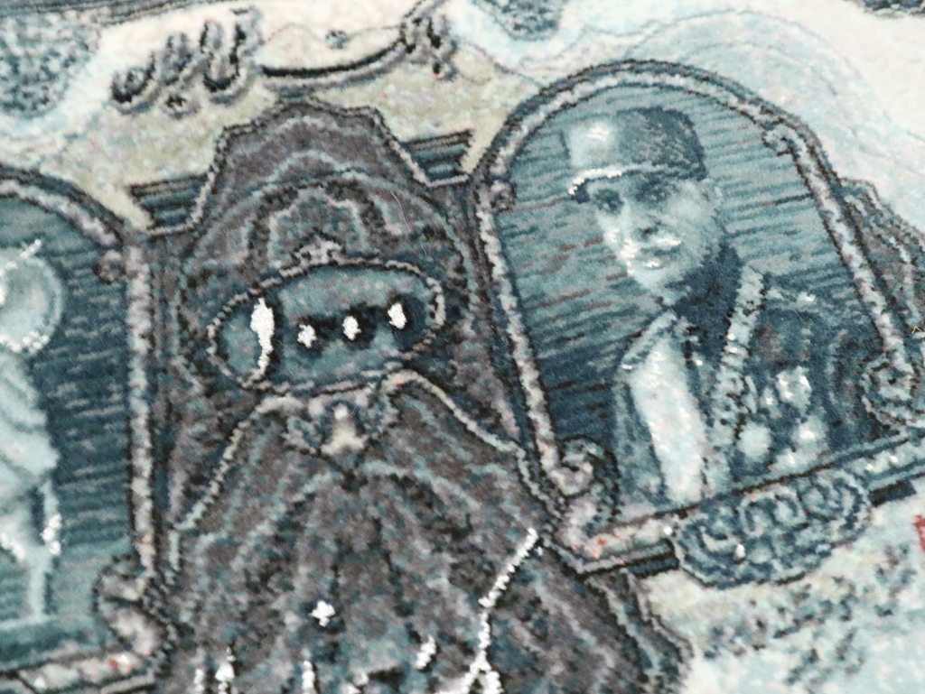 Modern Persian Tabriz Pictorial Rug, No.29078 - Gss