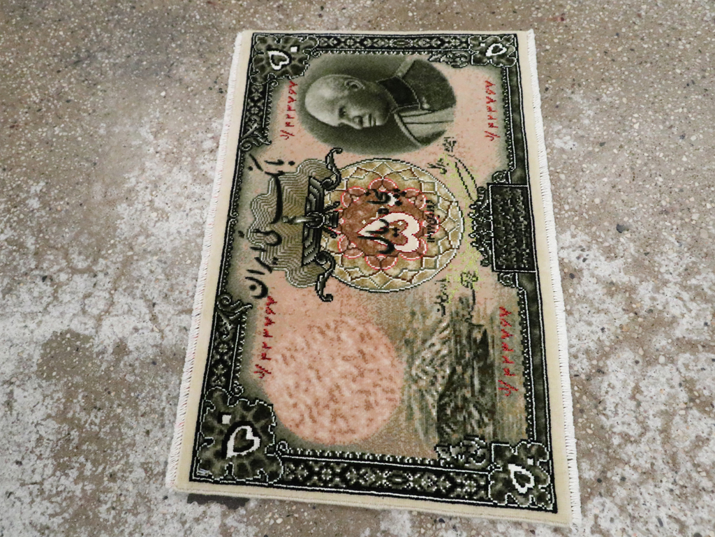 Vintage Persian Tabriz Pictorial Rug, No.29079 - Gss