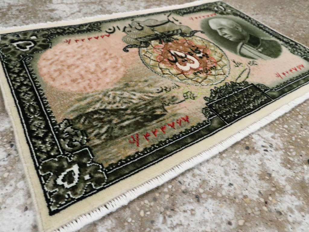 Vintage Persian Tabriz Pictorial Rug, No.29079 - Gss