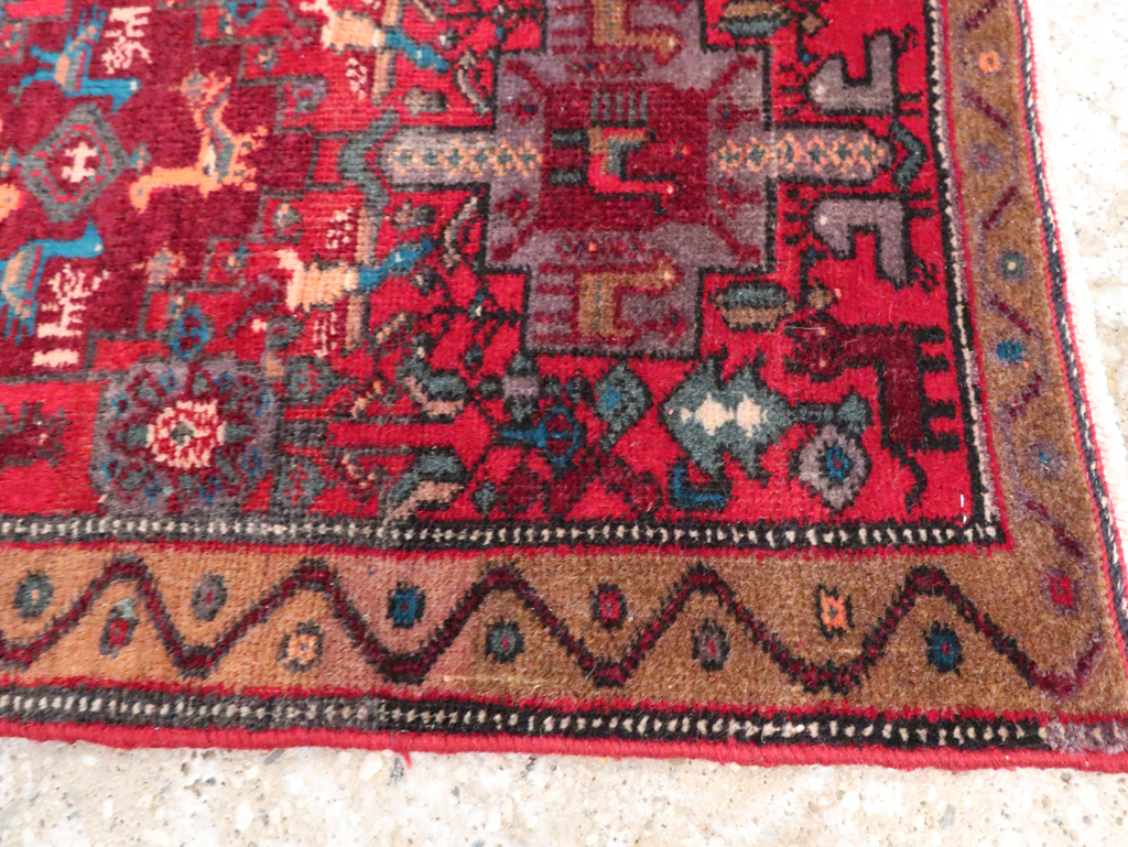 Vintage Persian Kurdish Pictorial Rug, No.29080 - Gss
