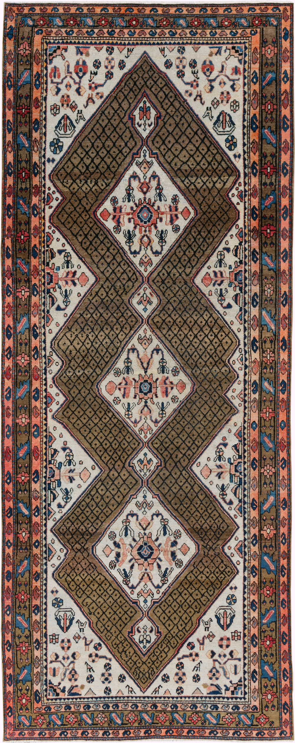 Vintage Persian Hamadan Gallery Rug, No.29086 - Gss
