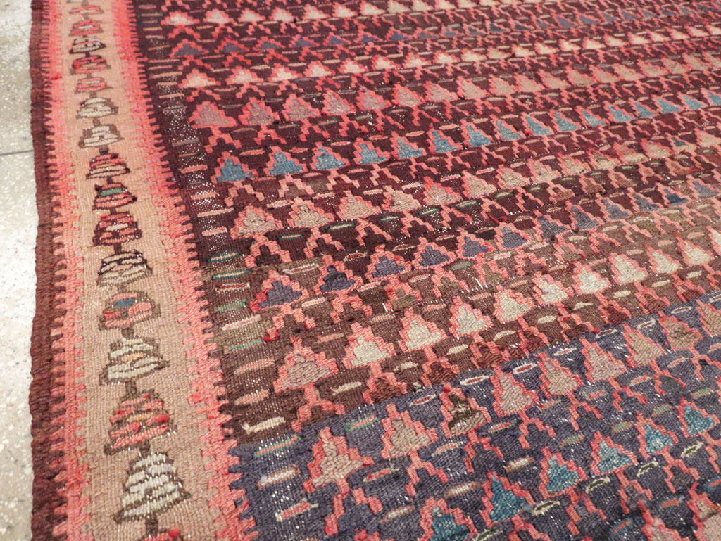 Vintage Persian Flatweave Kilim Gallery Rug, No.29087 - Gss
