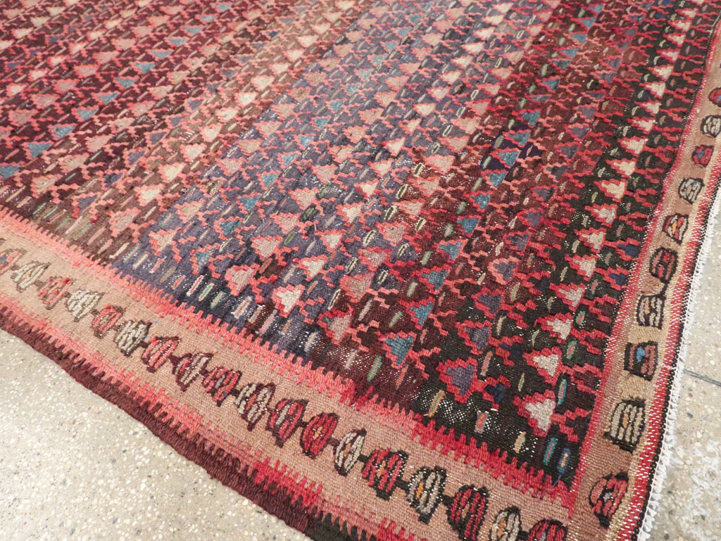 Vintage Persian Flatweave Kilim Gallery Rug, No.29087 - Gss