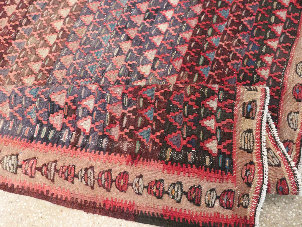 Vintage Persian Flatweave Kilim Gallery Rug, No.29087 - Gss