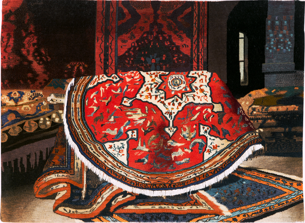 Vintage Persian Tabriz Pictorial Rug, No.29090 - Gss