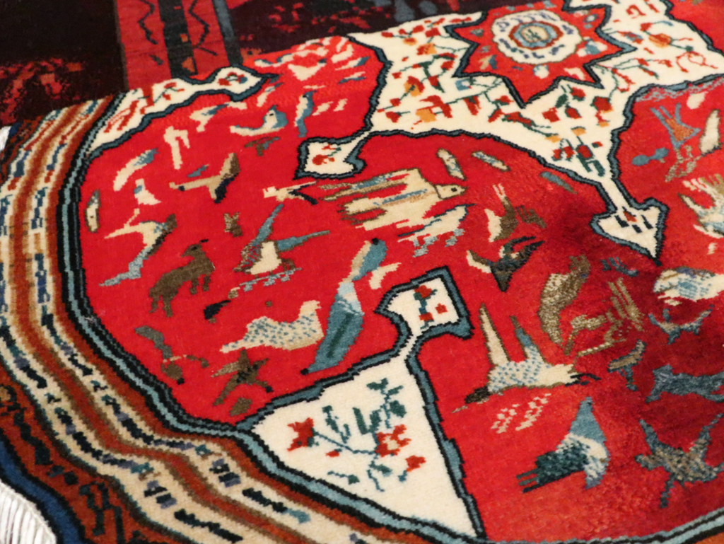 Vintage Persian Tabriz Pictorial Rug, No.29090 - Gss