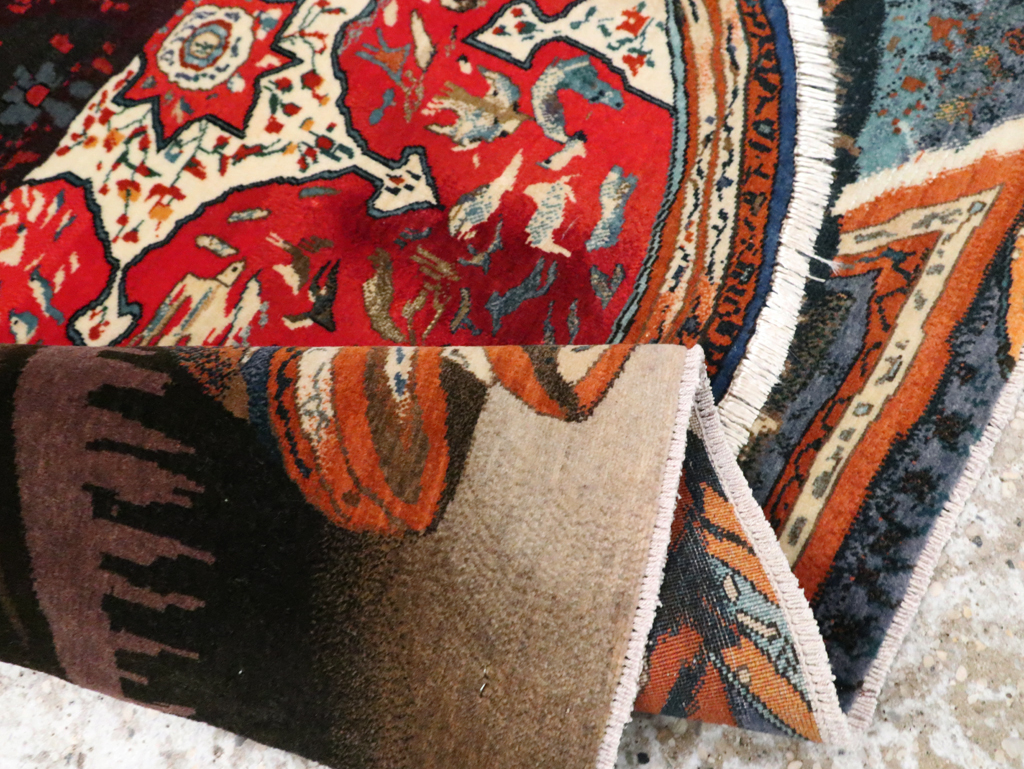 Vintage Persian Tabriz Pictorial Rug, No.29090 - Gss