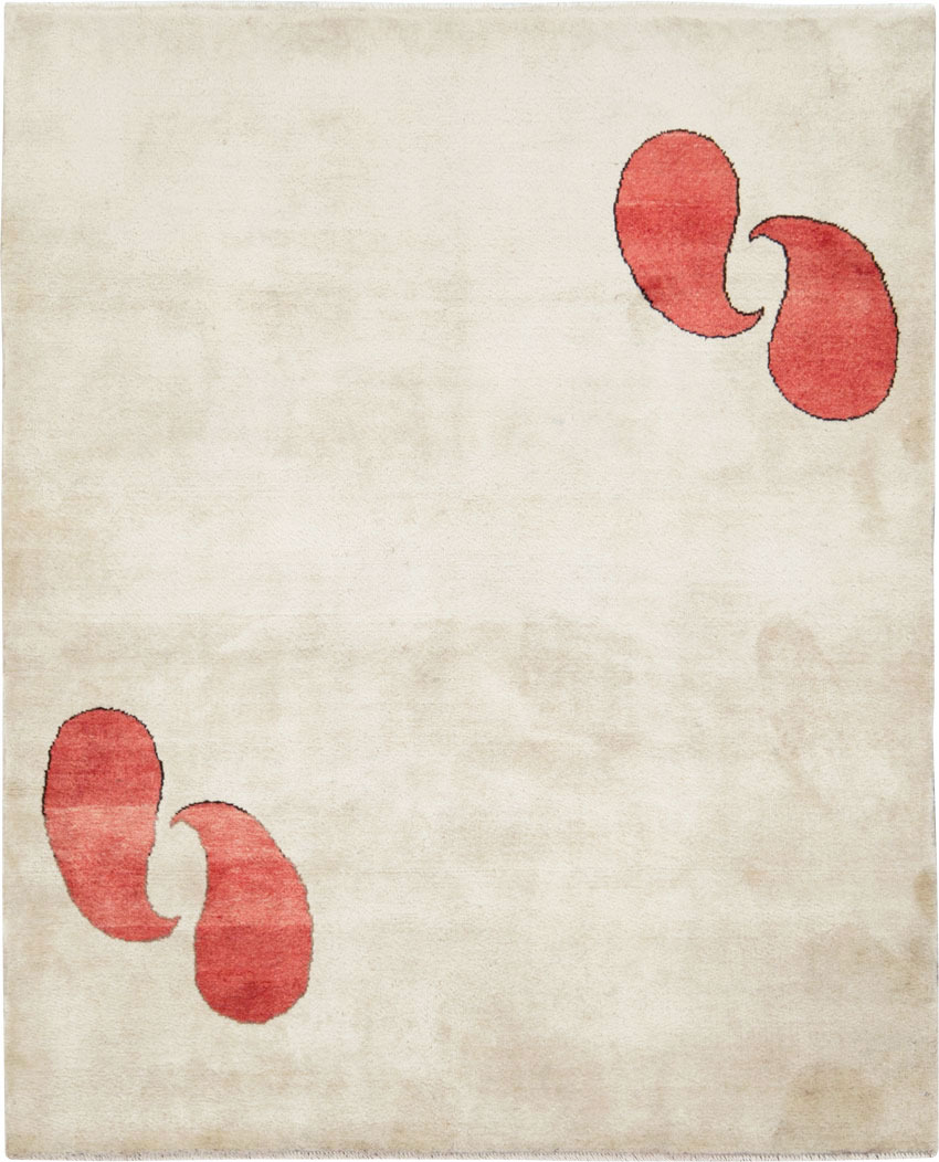 Vintage Persian Mashad Deco Style Rug (Pair: 2 of 2), No.29095 - Gss