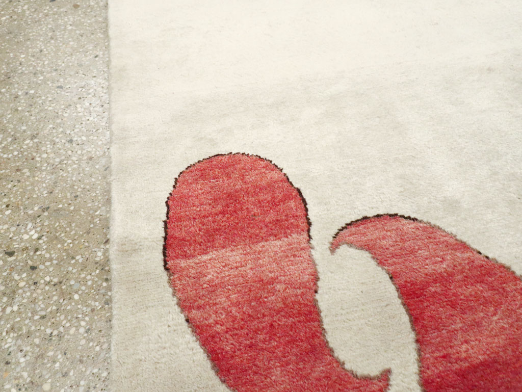 Vintage Persian Mashad Deco Style Rug (Pair: 2 of 2), No.29095 - Gss