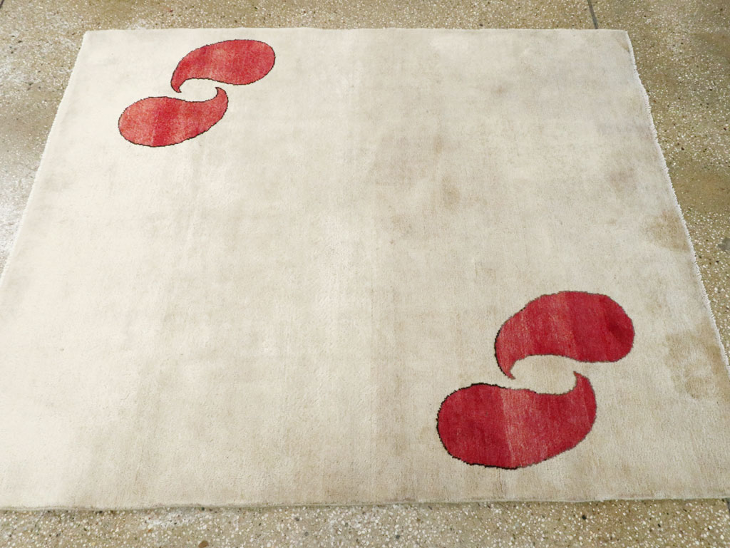 Vintage Persian Mashad Deco Style Rug (Pair: 2 of 2), No.29095 - Gss