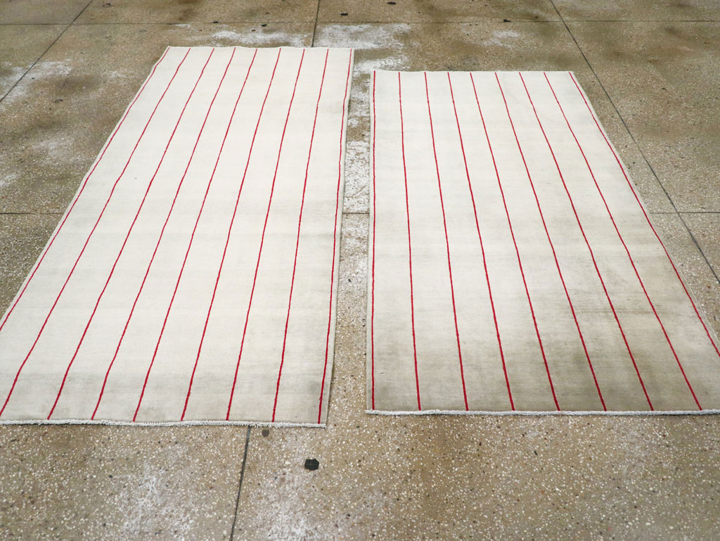 Vintage Persian Art Deco Mashad Throw Rug (Pair: 2 of 2), No.29098 - Gss