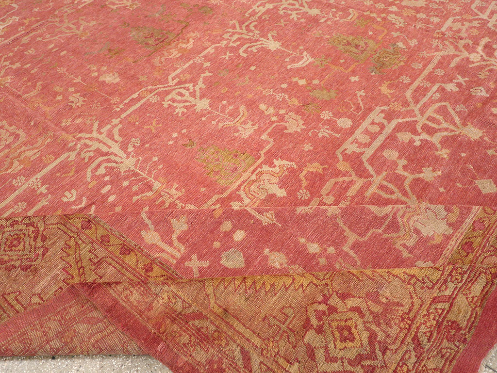 Antique Turkish Oushak Large Square Room Size Carpet, No.29099 - Gss
