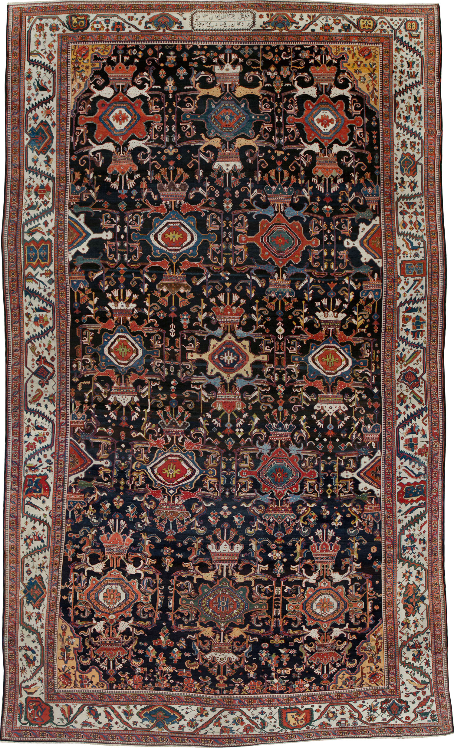 Antique Persian Bakhtiari Long Oversize Carpet, No.29101 - Gss
