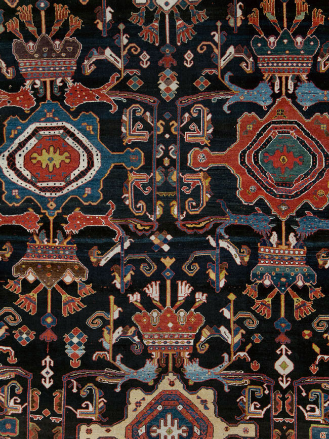 Antique Persian Bakhtiari Long Oversize Carpet, No.29101 - Gss