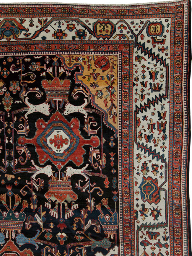Antique Persian Bakhtiari Long Oversize Carpet, No.29101 - Gss