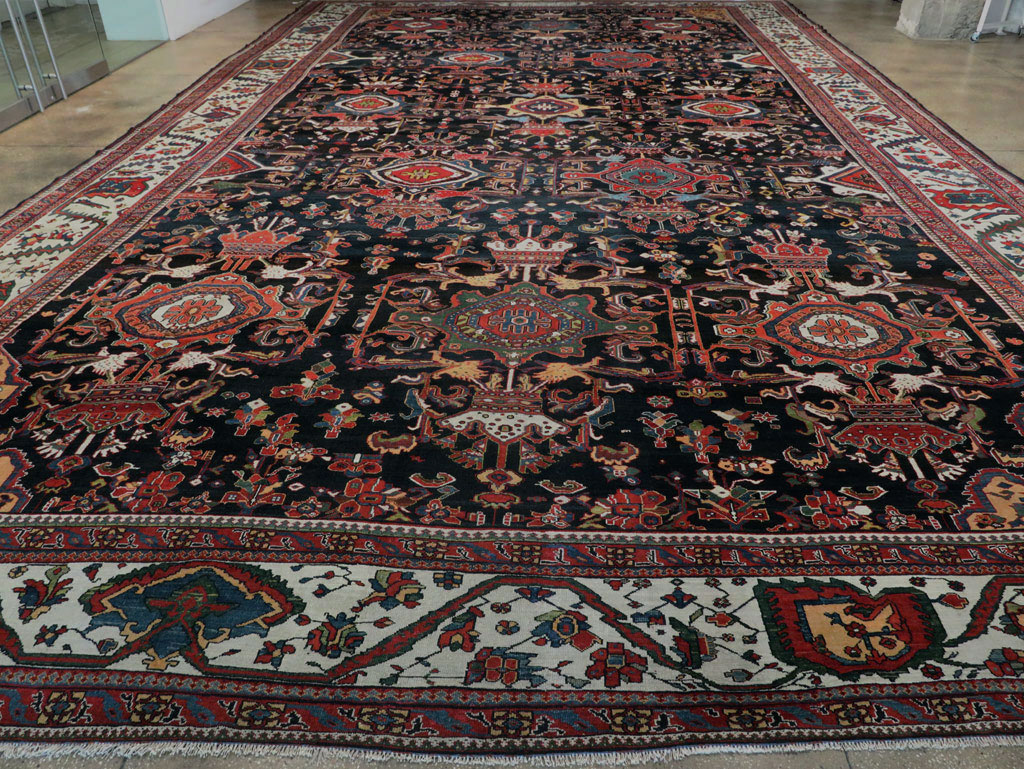 Antique Persian Bakhtiari Long Oversize Carpet, No.29101 - Gss