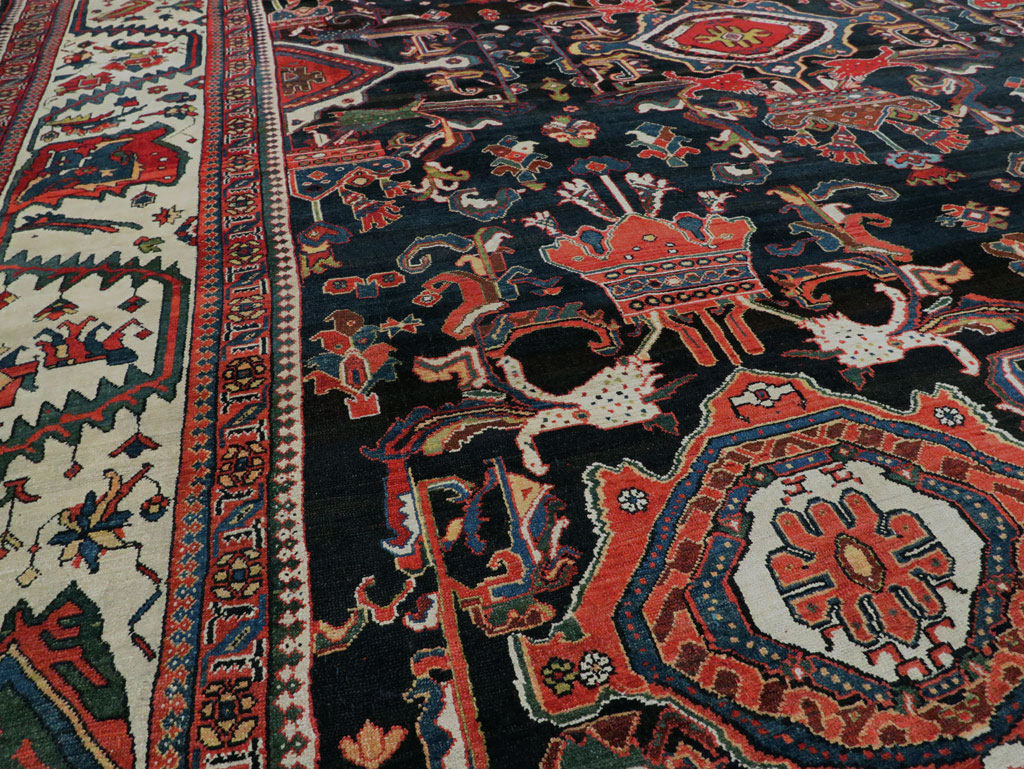 Antique Persian Bakhtiari Long Oversize Carpet, No.29101 - Gss