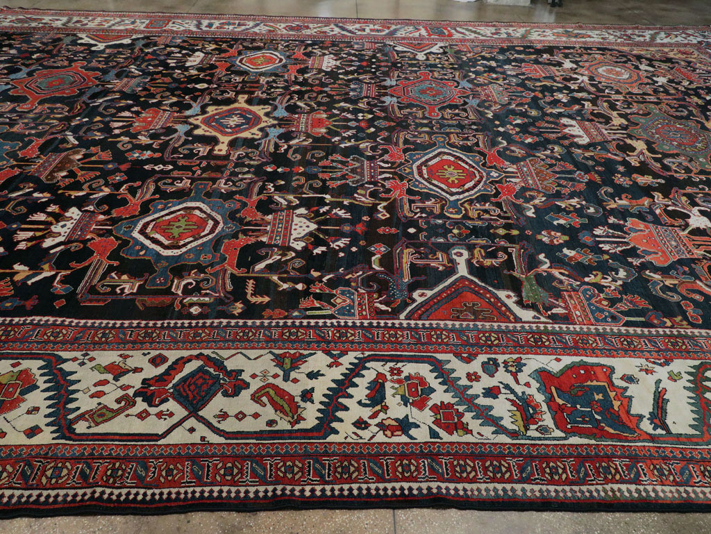 Antique Persian Bakhtiari Long Oversize Carpet, No.29101 - Gss