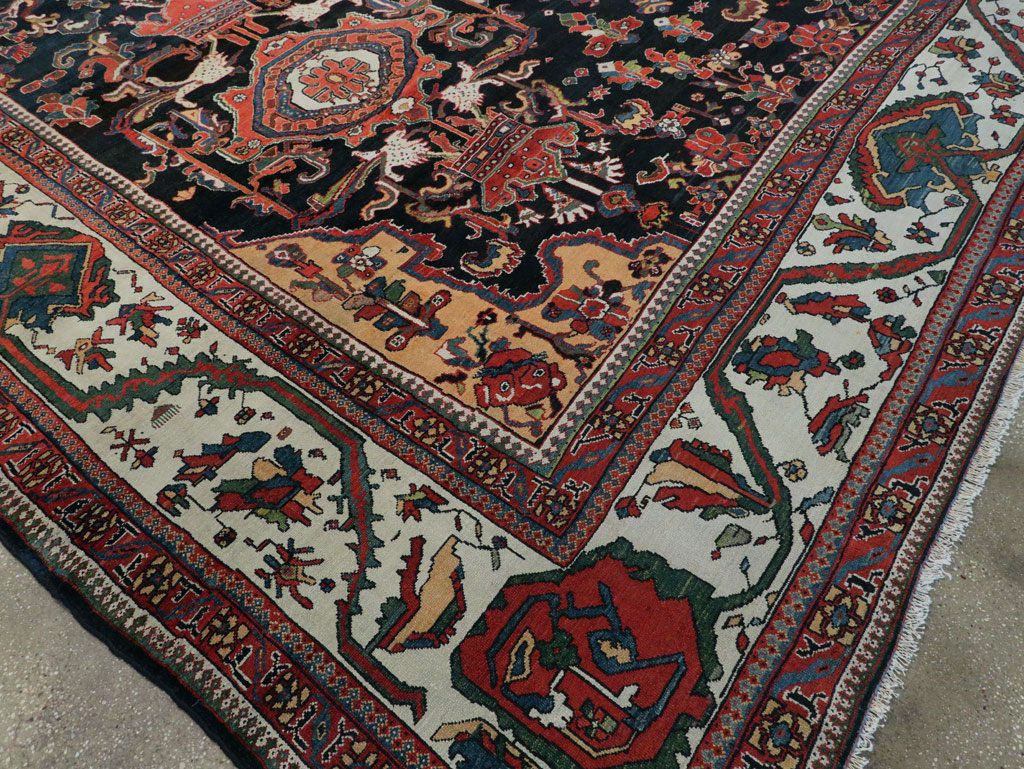 Antique Persian Bakhtiari Long Oversize Carpet, No.29101 - Gss