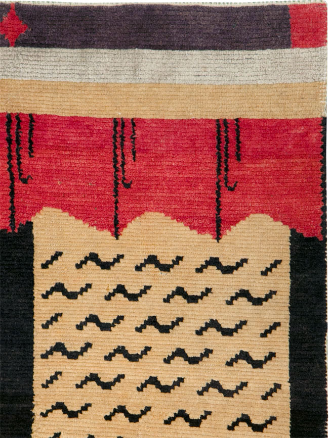 Vintage Tibetan Throw Rug, No.29106 - Gss