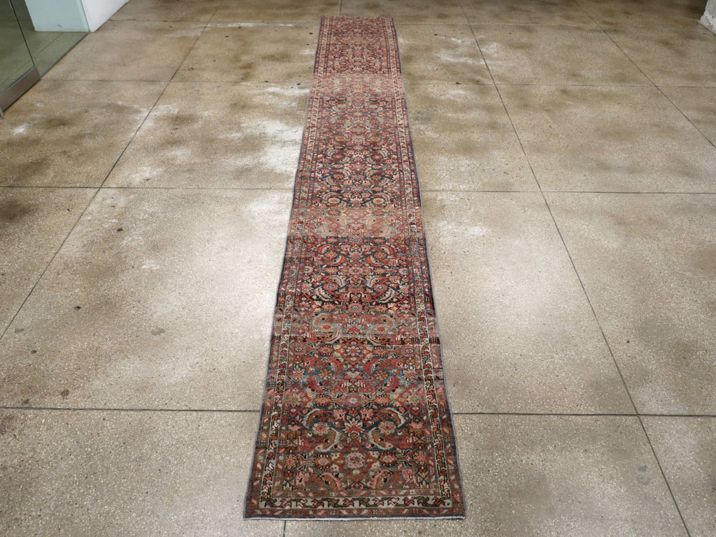 Antique Persian Malayer Long Runner, No.29109 - Gss