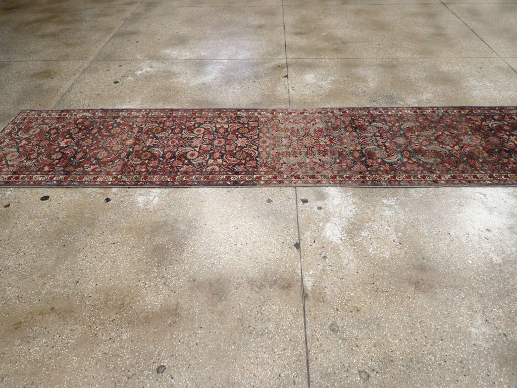 Antique Persian Malayer Long Runner, No.29109 - Gss