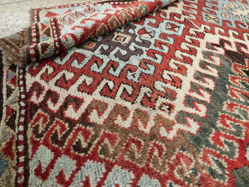 Antique Caucasian Kazak Throw Rug, No.29115 - Gss