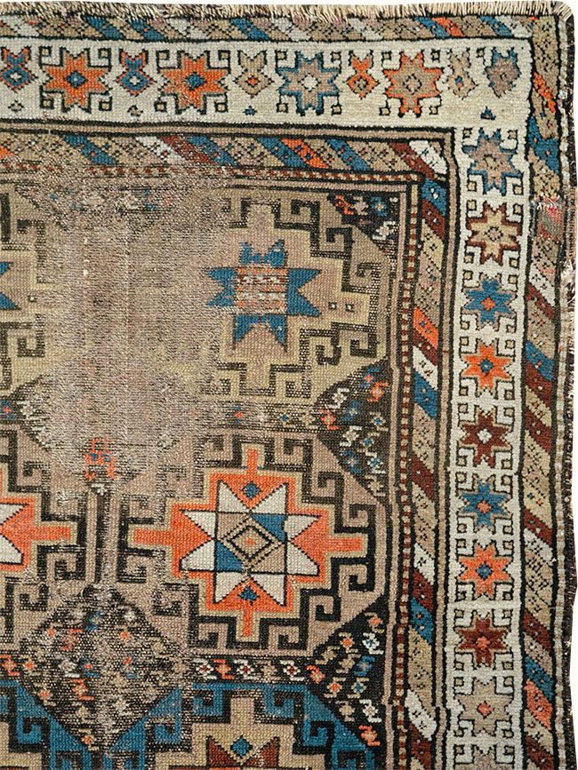 Antique Caucasian Kazak Runner, No.29117 - Gss