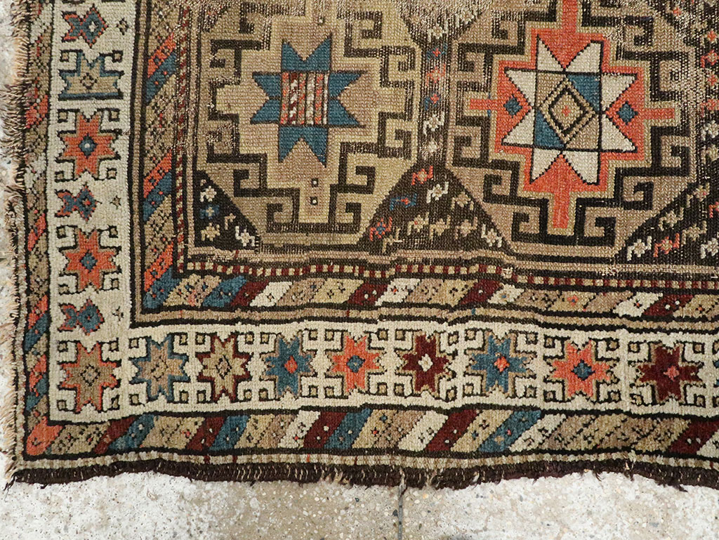 Antique Caucasian Kazak Runner, No.29117 - Gss