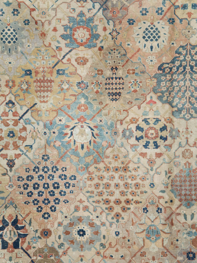 Antique Persian Tabriz Room Size Carpet, No.29122 - Gss