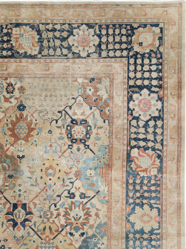 Antique Persian Tabriz Room Size Carpet, No.29122 - Gss