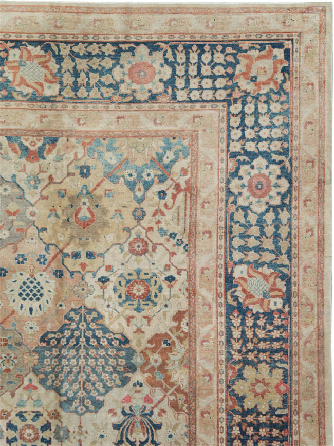 Antique Persian Tabriz Room Size Carpet, No.29122 - Gss