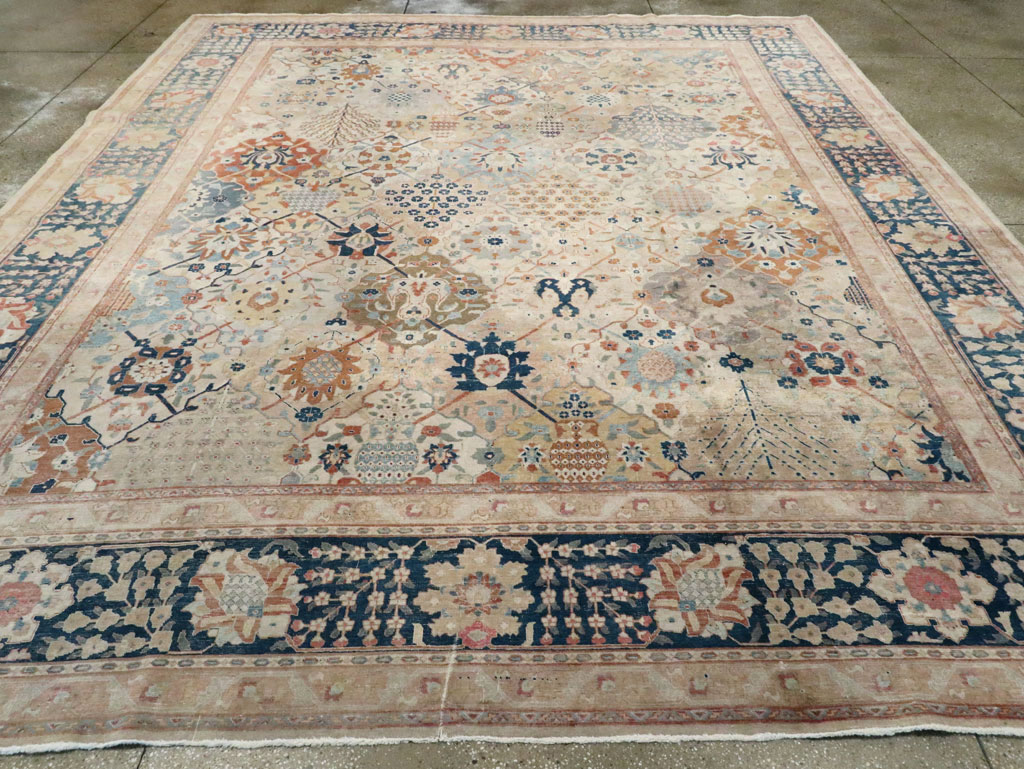 Antique Persian Tabriz Room Size Carpet, No.29122 - Gss